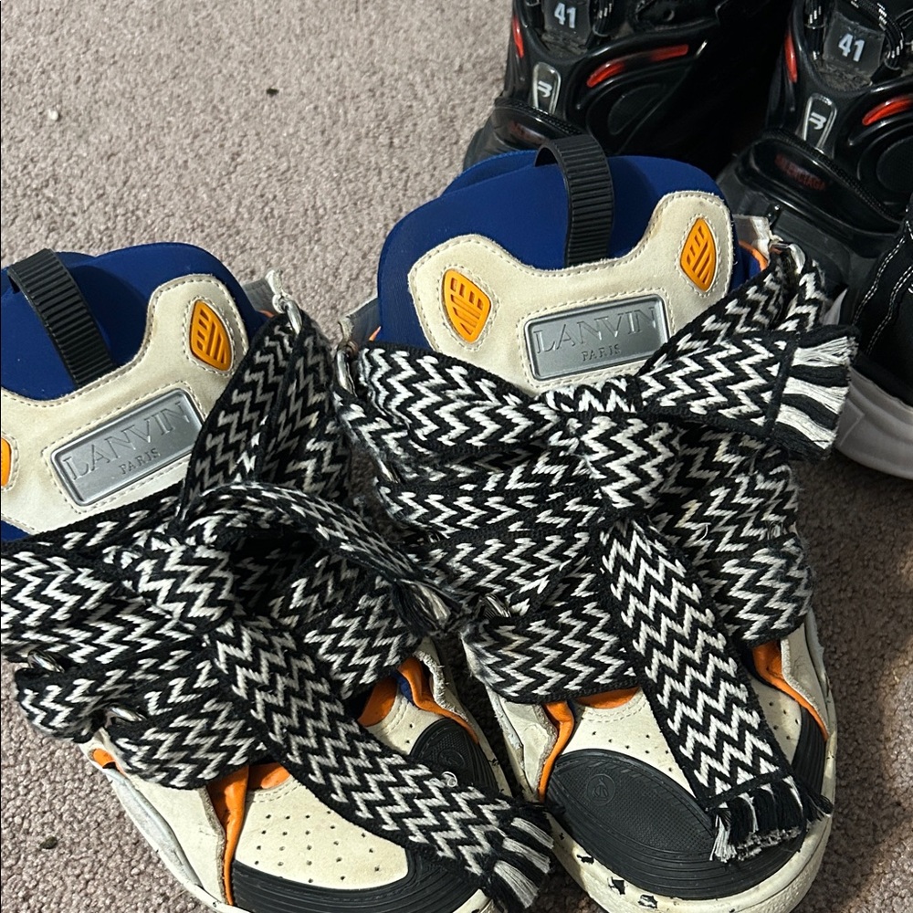 authentic Lanvin curb - Black, White, and Orange